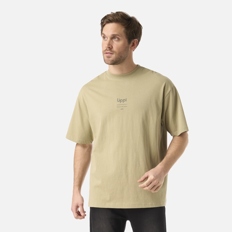 POLERA HOMBRE ENDURA COTTON T-SHIRT VERDE OLIVA LIPPI - 1