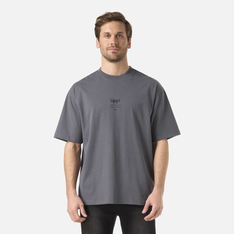 POLERA HOMBRE ENDURA COTTON T-SHIRT GRAFITO LIPPI - 1