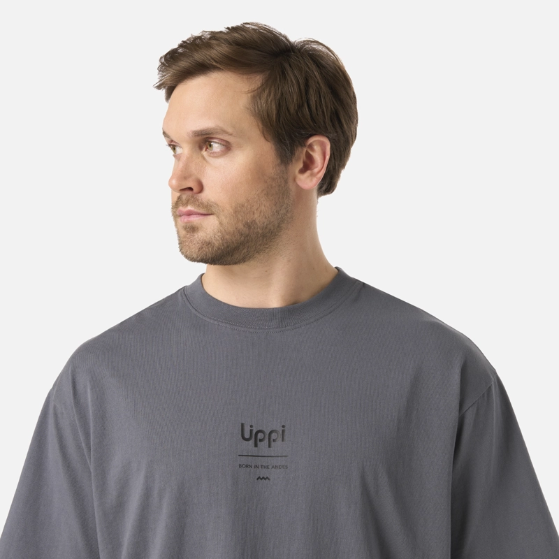 POLERA HOMBRE ENDURA COTTON T-SHIRT GRAFITO LIPPI - 4