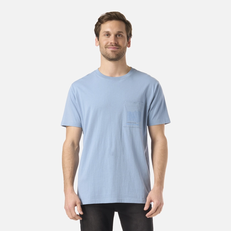 POLERA HOMBRE ULMO POCKET T-SHIRT AZUL PIEDRA LIPPI - 1