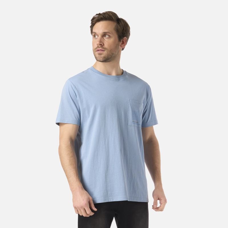 POLERA HOMBRE ULMO POCKET T-SHIRT AZUL PIEDRA LIPPI - 2