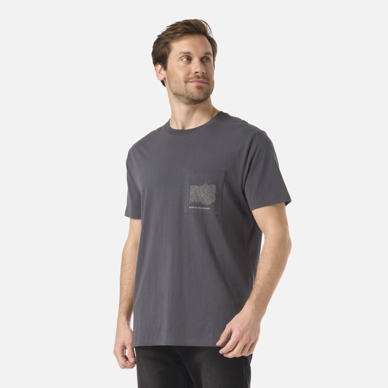 POLERA HOMBRE ULMO POCKET T-SHIRT GRAFITO LIPPI - 2