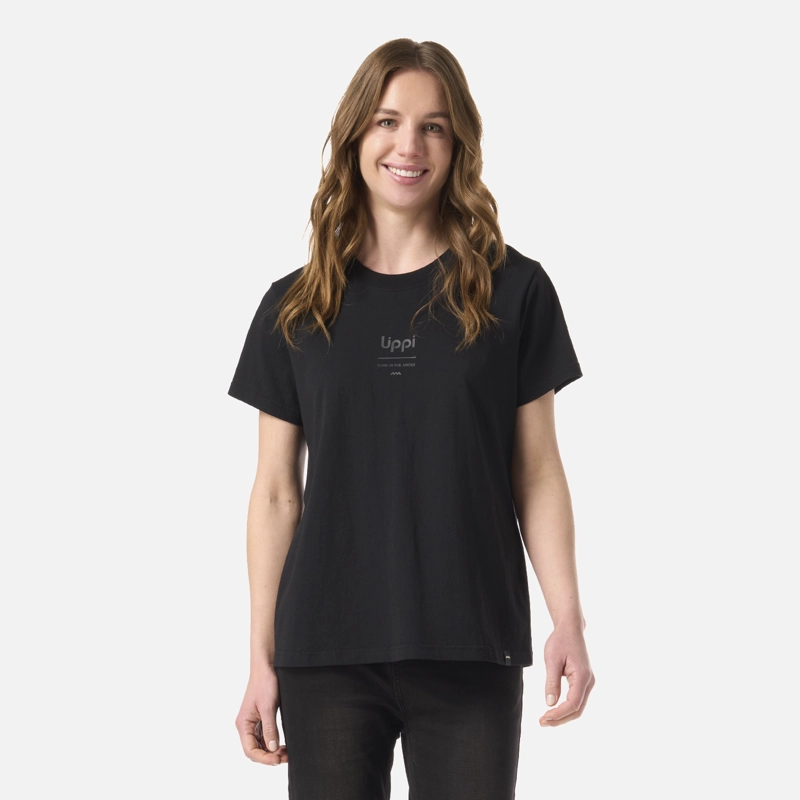 POLERA MUJER ULMO MID POINT T-SHIRT NEGRO LIPPI - 1