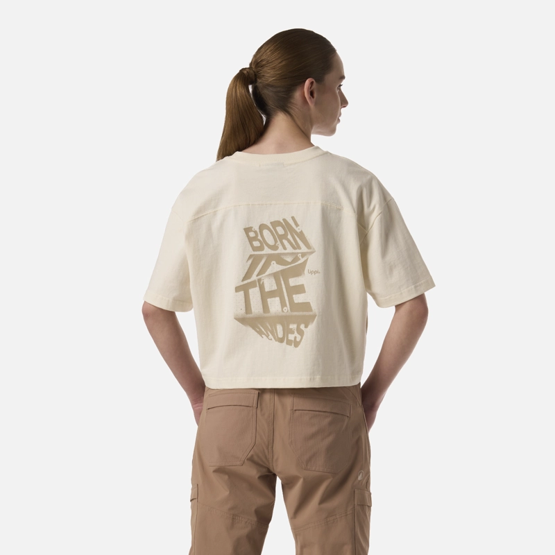 POLERA MUJER BOULDER CROP T-SHIRT CREMA LIPPI - 2