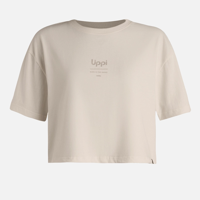 POLERA MUJER BOULDER CROP T-SHIRT CREMA LIPPI - 7