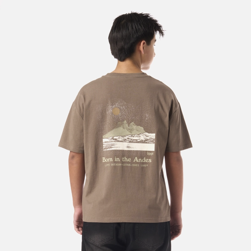 POLERA TEEN BOY MOUNTAIN TRIP OVERSIZE T-SHIRT CAFE  LIPPI - 2
