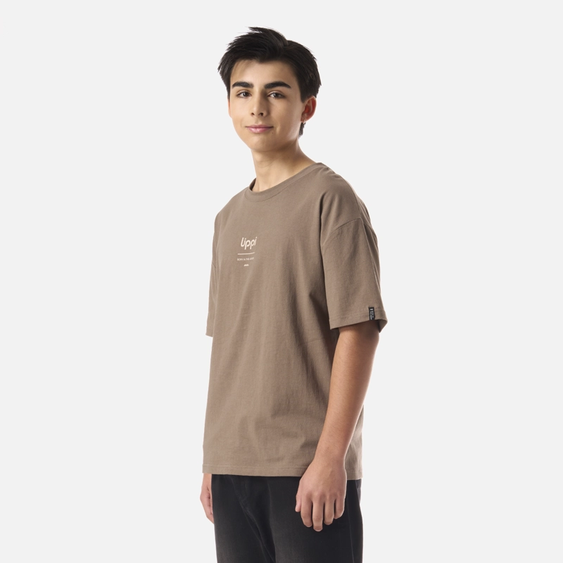 POLERA TEEN BOY MOUNTAIN TRIP OVERSIZE T-SHIRT CAFE  LIPPI - 3