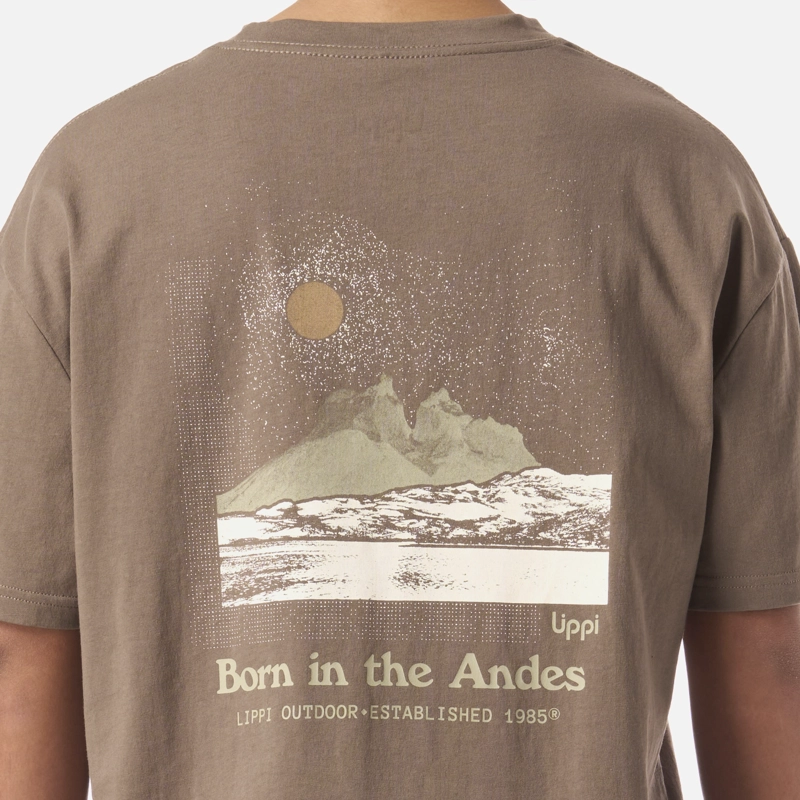 POLERA TEEN BOY MOUNTAIN TRIP OVERSIZE T-SHIRT CAFE  LIPPI - 5