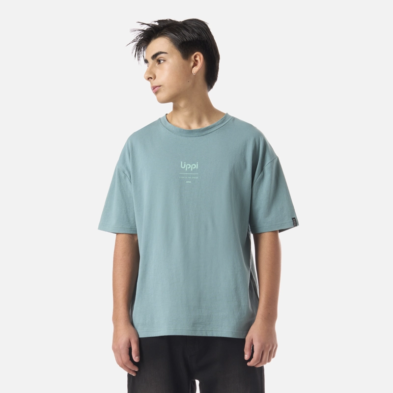POLERA TEEN BOY MOUNTAIN TRIP OVERSIZE T-SHIRT TURQUESA LIPPI - 1