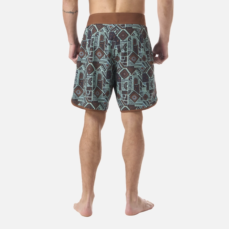 TRAJE DE BAÑO HOMBRE SORFER PRINT MOSTAZA OSCURO HAKA HONU - 3