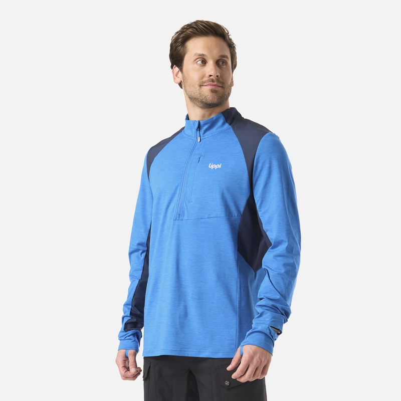 POLERON HOMBRE EGGER 1/4 ZIP AZULINO LIPPI - 2