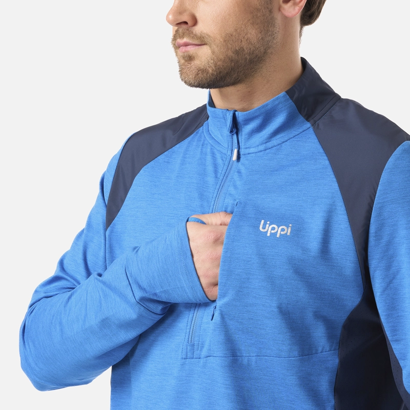 POLERON HOMBRE EGGER 1/4 ZIP AZULINO LIPPI - 4