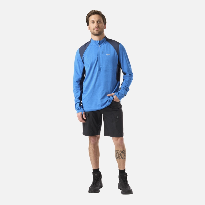 POLERON HOMBRE EGGER 1/4 ZIP AZULINO LIPPI - 6