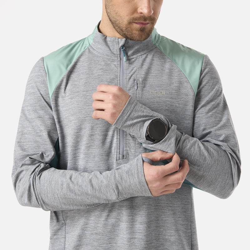 POLERON HOMBRE EGGER 1/4 ZIP GRIS LIPPI V26 - 5