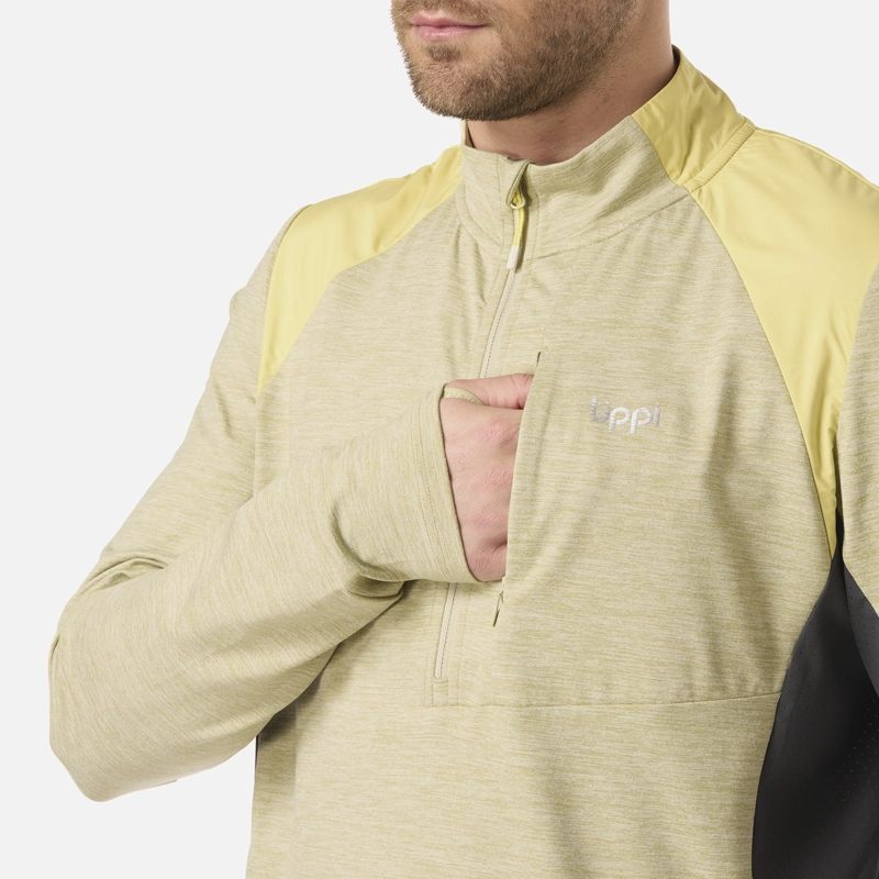 POLERON HOMBRE EGGER 1/4 ZIP VERDE MANZANA LIPPI - 4