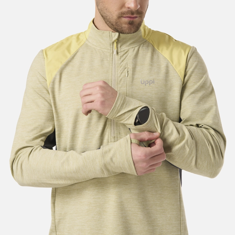 POLERON HOMBRE EGGER 1/4 ZIP VERDE MANZANA LIPPI - 5