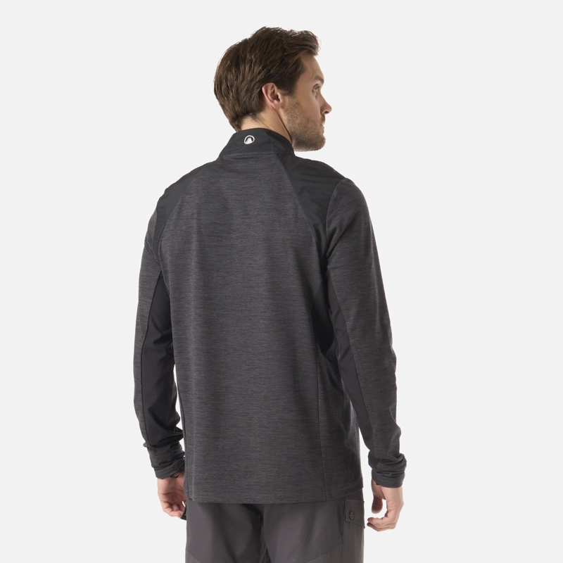 POLERON HOMBRE EGGER 1/4 ZIP NEGRO LIPPI - 3