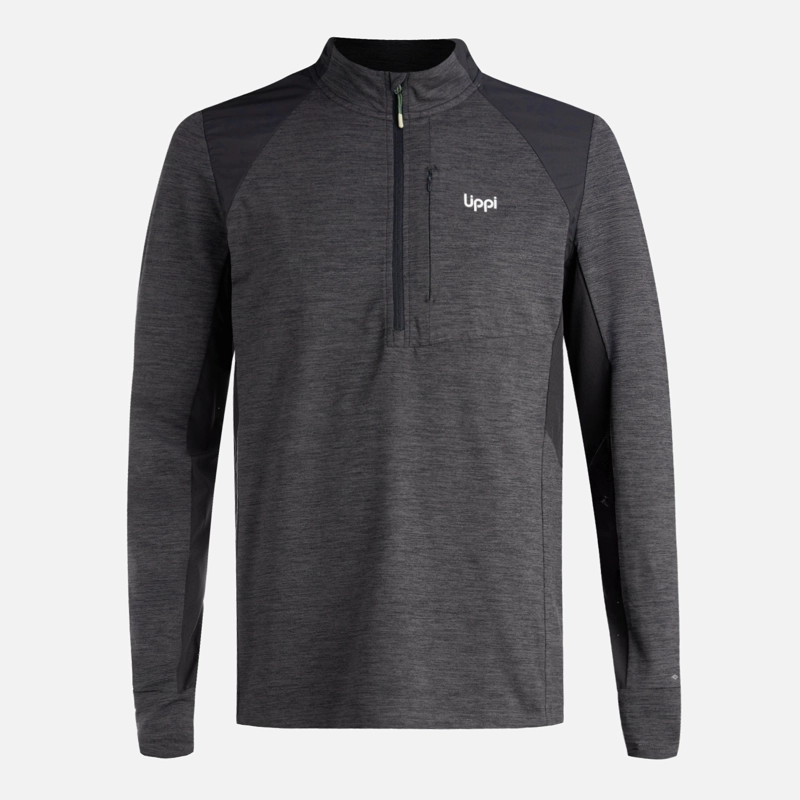 POLERON HOMBRE EGGER 1/4 ZIP NEGRO LIPPI - 7