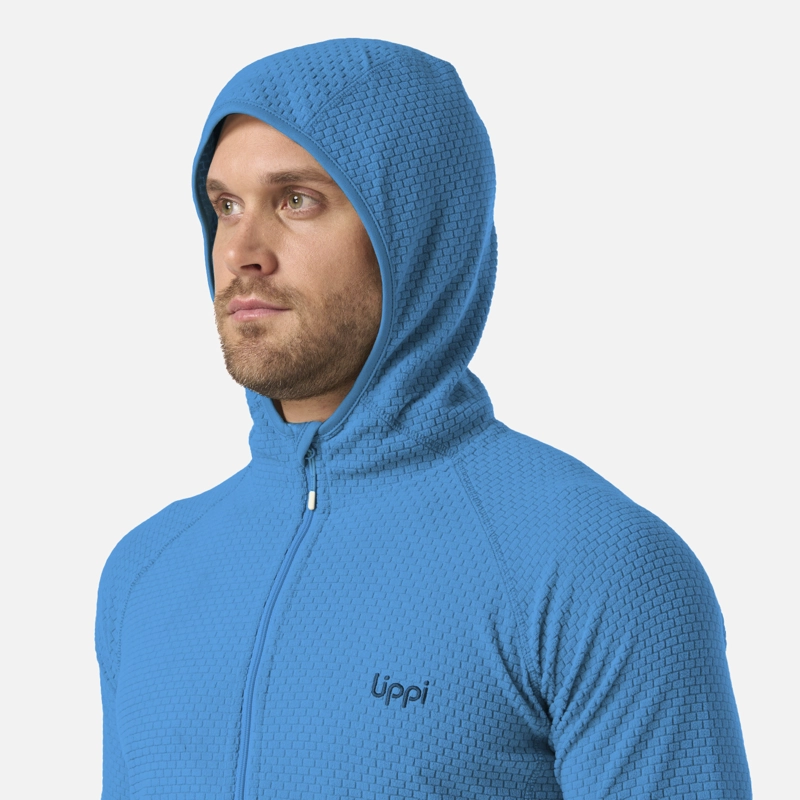 POLERON HOMBRE JACARANDA NANO-F 1/4 ZIP HOODY AZUL OSCURO LIPPI V26 - 4