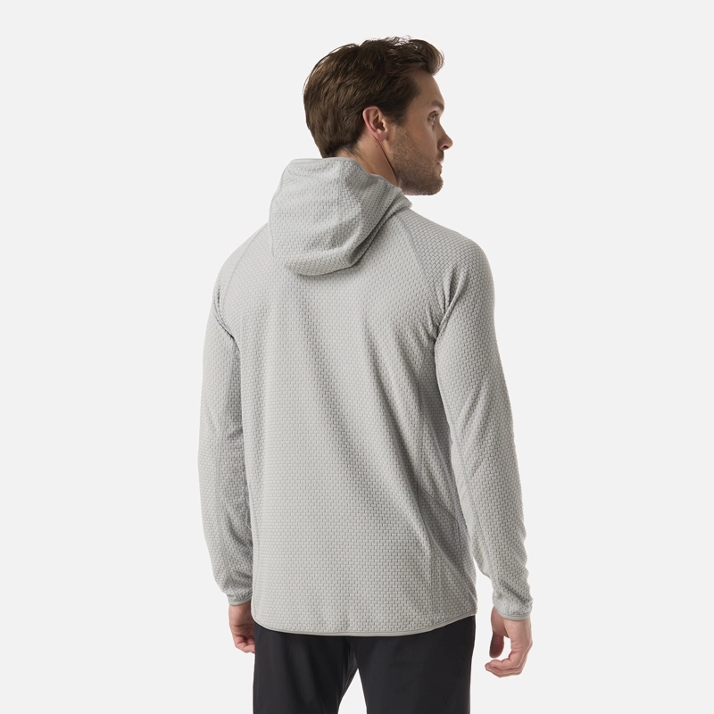 POLERON HOMBRE JACARANDA NANO-F 1/4 ZIP HOODY GRIS LIPPI - 3