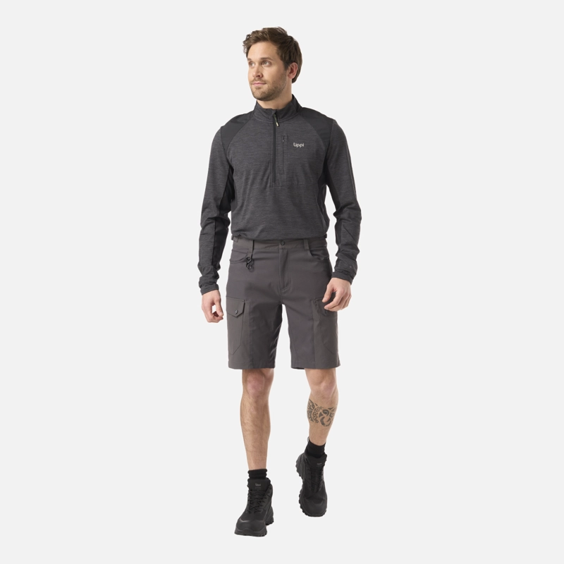 SHORT HOMBRE LENNOX Q-DRY SHORTS GRIS MEDIO LIPPI - 8