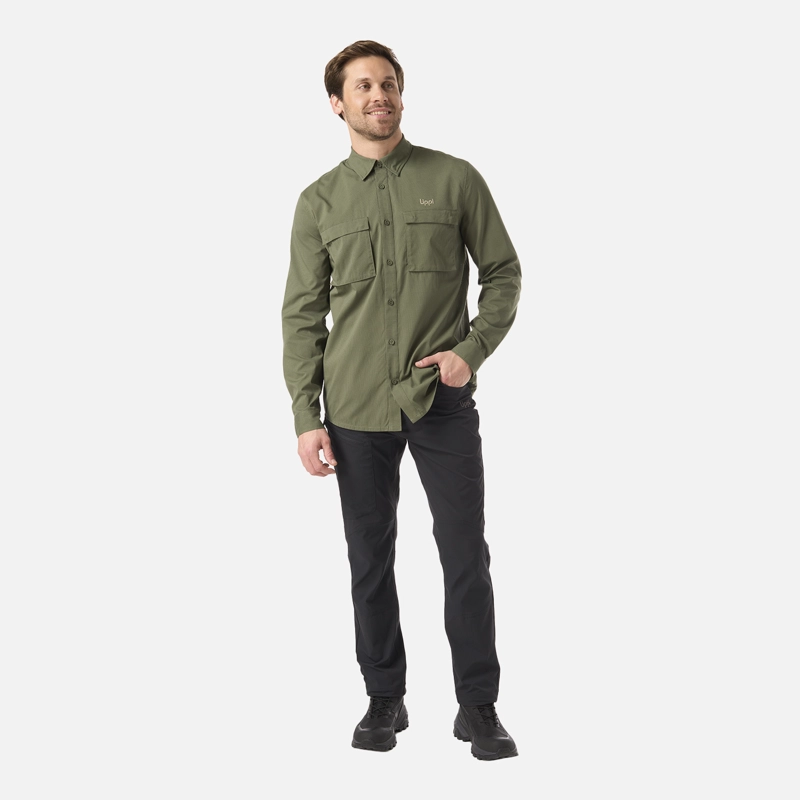 CAMISA HOMBRE ROSSELOT LONG SLEEVE Q-DRY SHIRT VERDE MUSGO LIPPI - 7