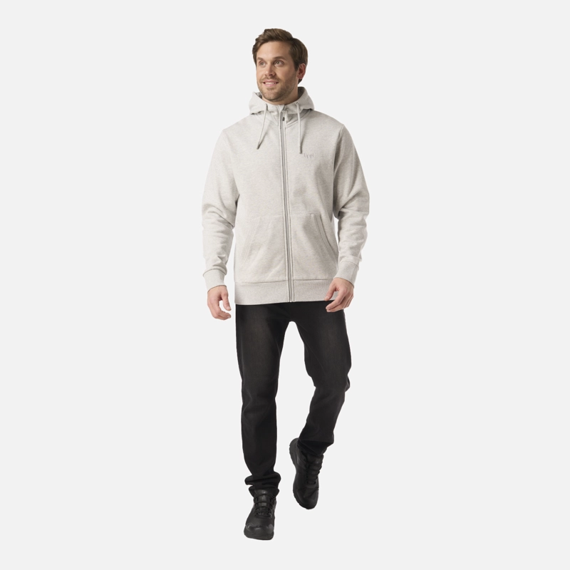 POLERON HOMBRE ULMO FULL ZIP HOODY SWEATSHIRT GRIS MELANGE LIPPI V26 - 6