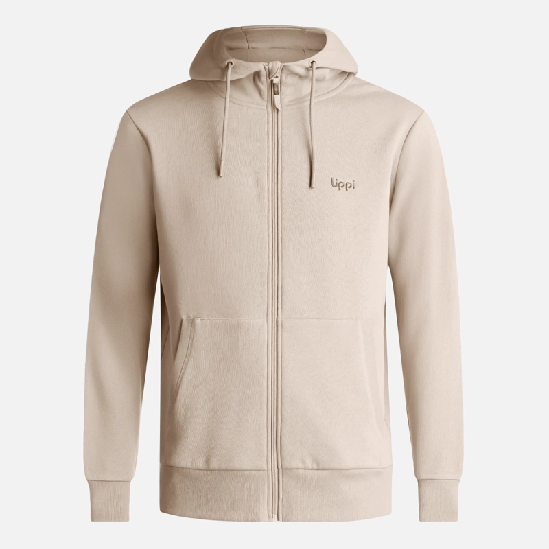 POLERON HOMBRE ULMO FULL ZIP HOODY SWEATSHIRT BEIGE LIPPI - 7