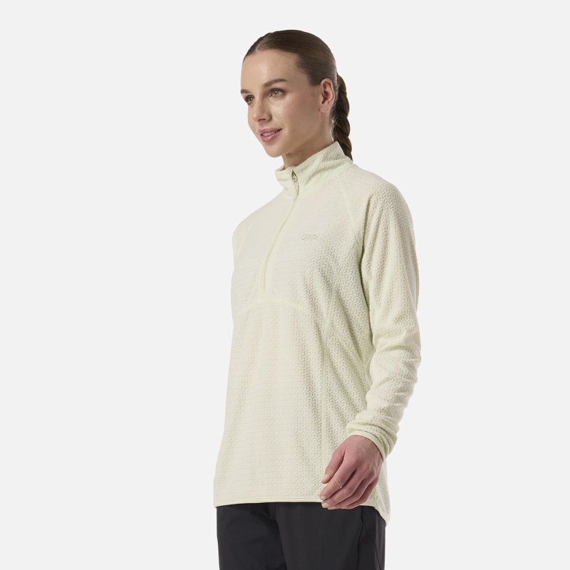 POLERON MUJER JACARANDA NANO-F 1/4 ZIP VERDE CLARO LIPPI V26 - 2