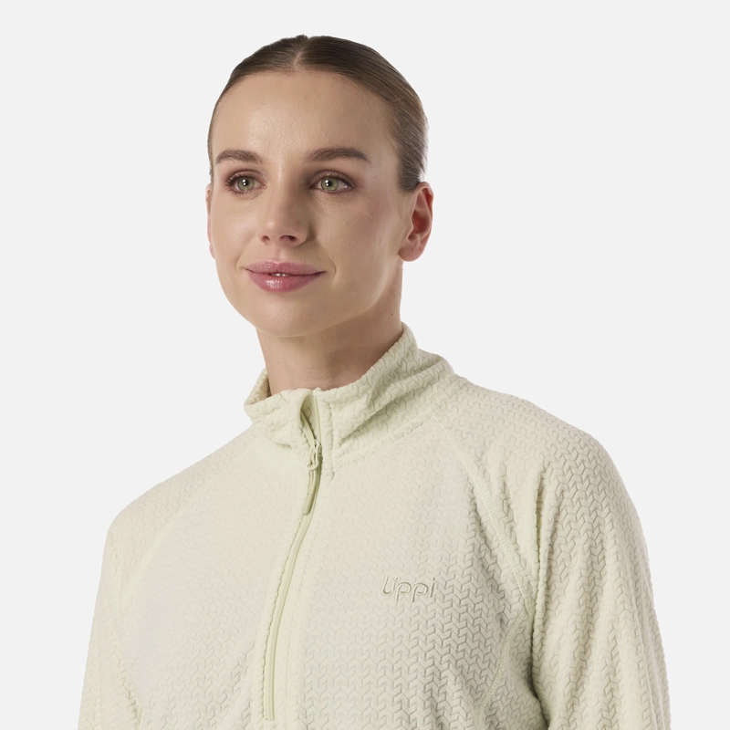 POLERON MUJER JACARANDA NANO-F 1/4 ZIP VERDE CLARO LIPPI V26 - 4