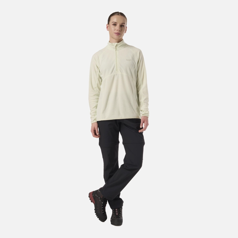 POLERON MUJER JACARANDA NANO-F 1/4 ZIP VERDE CLARO LIPPI V26 - 5
