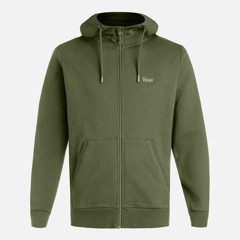 POLERON HOMBRE ULMO FULL ZIP HOODY SWEATSHIRT VERDE MUSGO LIPPI - 7