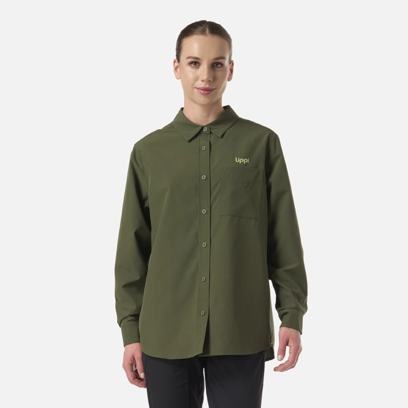 CAMISA MUJER MURALLON Q-DRY SHIRT VERDE MUSGO LIPPI V26 - 1