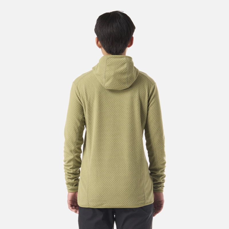 POLERON TEEN BOY MILD NANO-F 1/4 ZIP HOODY VERDE LIPPI - 3