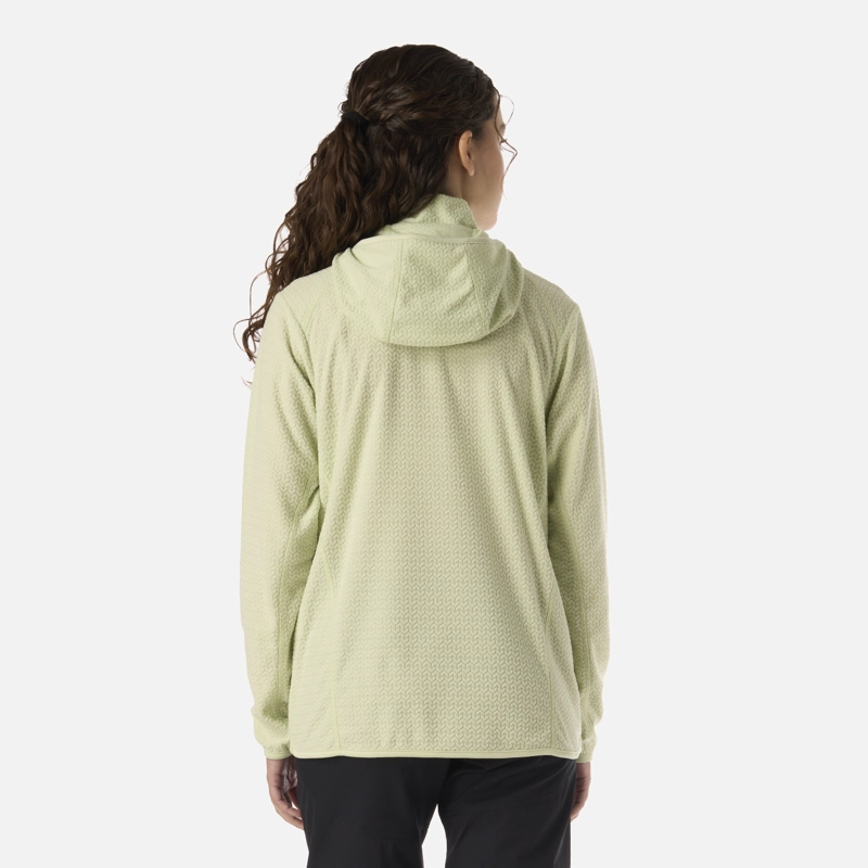 POLERON TEEN GIRL MILD NANO-F 1/4 ZIP HOODY GRIS / VERDE LIPPI V26 - 3