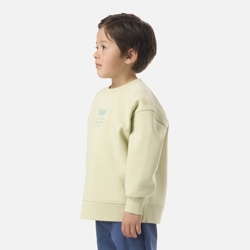 POLERON NIÑO INSIGNE SWEATSHIRT OVERSIZE GRIS CLARO / VERDE AGUA LIPPI - 3
