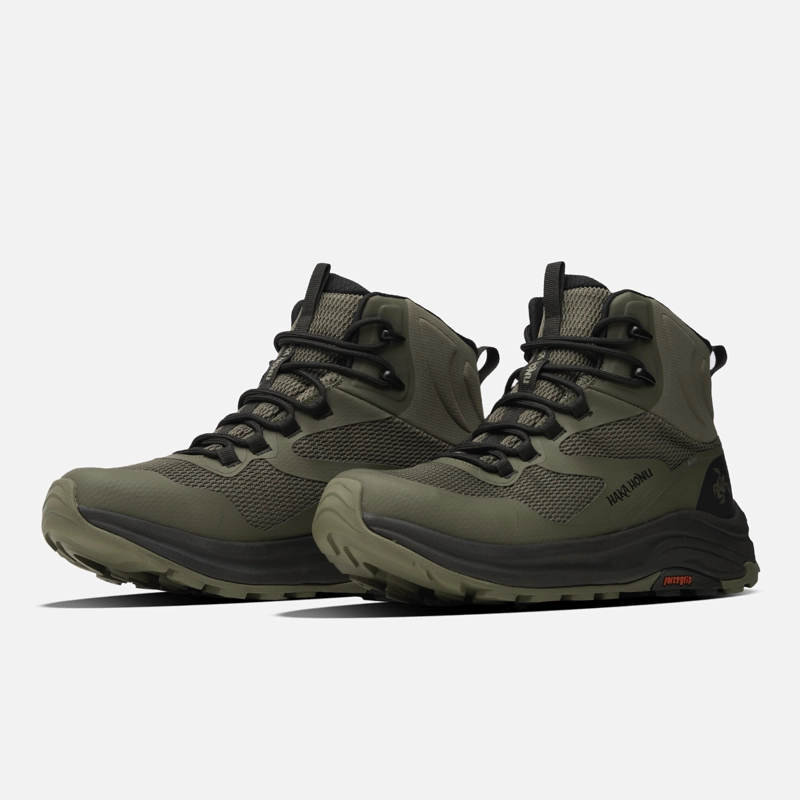 ZAPATILLA HOMBRE HUILLIN ALTO VERDE MILITAR HAKA HONU - 4