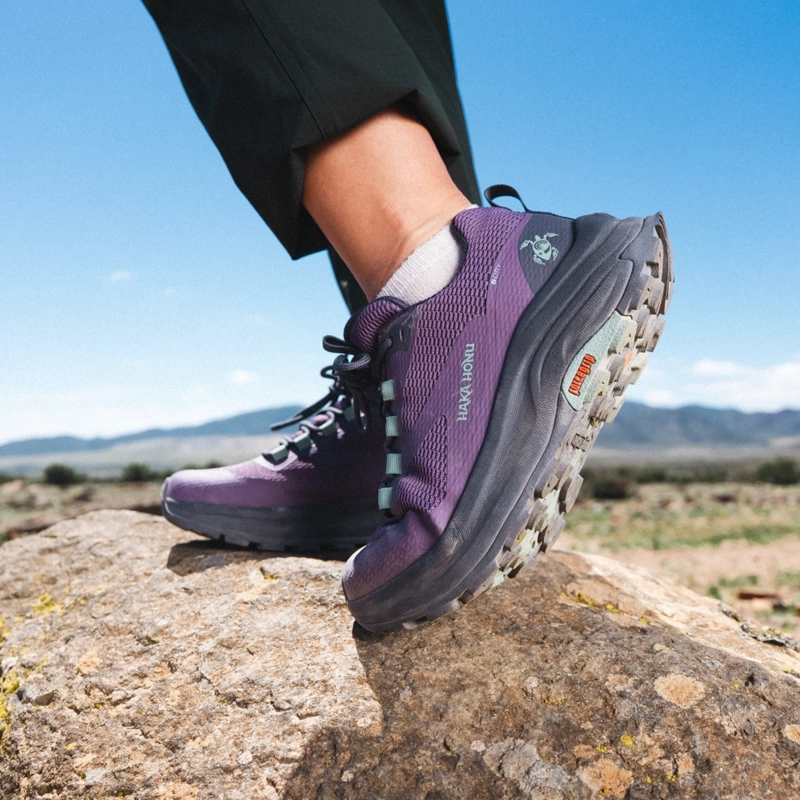 ZAPATILLA MUJER HUILLIN BAJO MORADO/VERDE AGUA HAKA HONU - 5