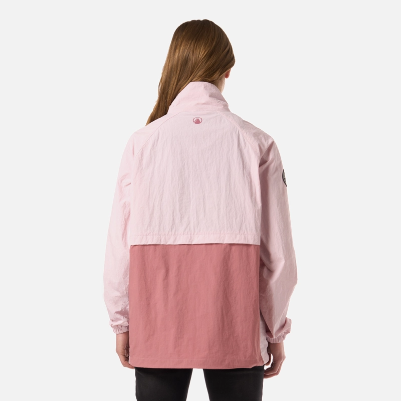 CHAQUETA MUJER WINDCITY WINDBREAKER 1/4 ZIP JACKET ROSA CLARO LIPPI - 3