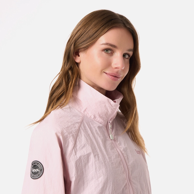 CHAQUETA MUJER WINDCITY WINDBREAKER 1/4 ZIP JACKET ROSA CLARO LIPPI - 4