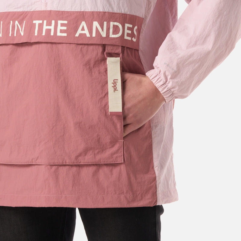 CHAQUETA MUJER WINDCITY WINDBREAKER 1/4 ZIP JACKET ROSA CLARO LIPPI - 6