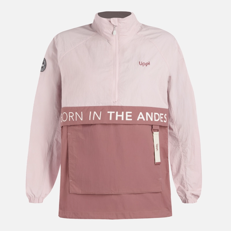 CHAQUETA MUJER WINDCITY WINDBREAKER 1/4 ZIP JACKET ROSA CLARO LIPPI - 9