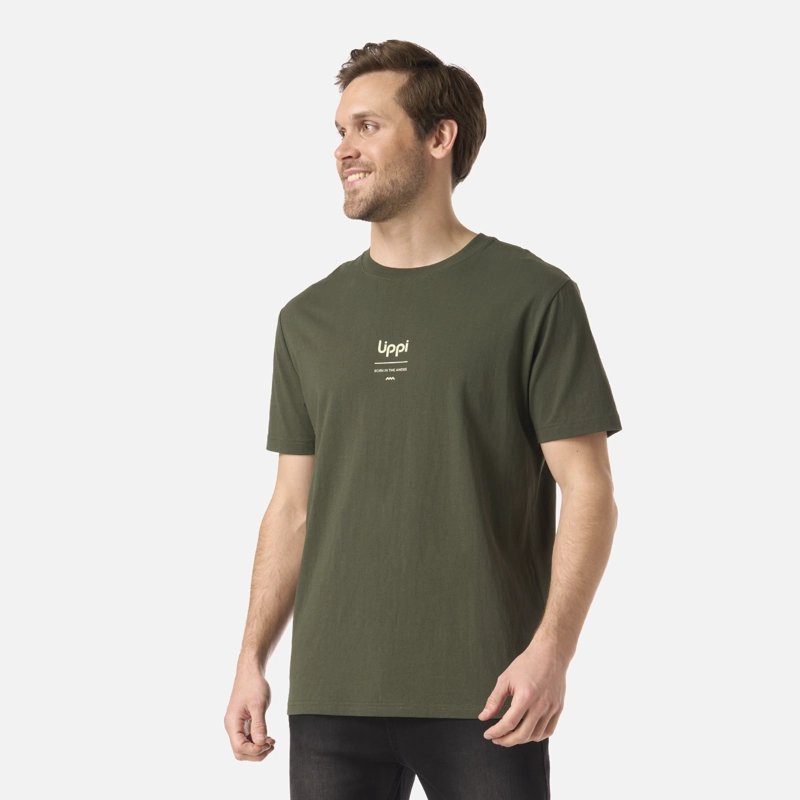 POLERA HOMBRE ADVENTURE PAGE T-SHIRT VERDE MUSGO LIPPI V26 - 1