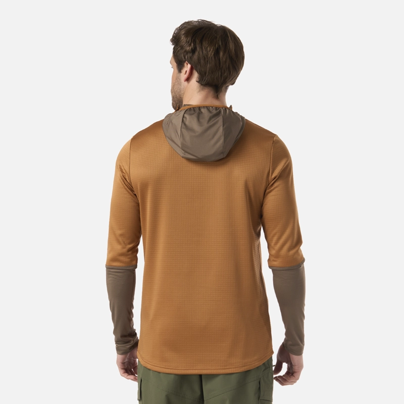 POLERON HOMBRE MAESTRI NANO-F 1/4 ZIP HOODY CAFE CLARO LIPPI V26 - 3