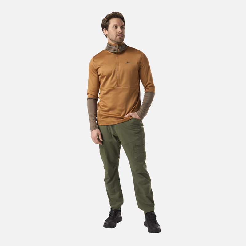 POLERON HOMBRE MAESTRI NANO-F 1/4 ZIP HOODY CAFE CLARO LIPPI V26 - 5