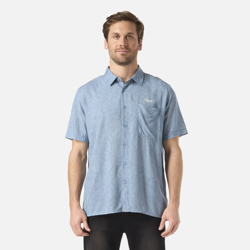 CAMISA HOMBRE SEASIDE SHORT SLEEVE SHIRT PRINT AZUL PIEDRA LIPPI V26 - 1