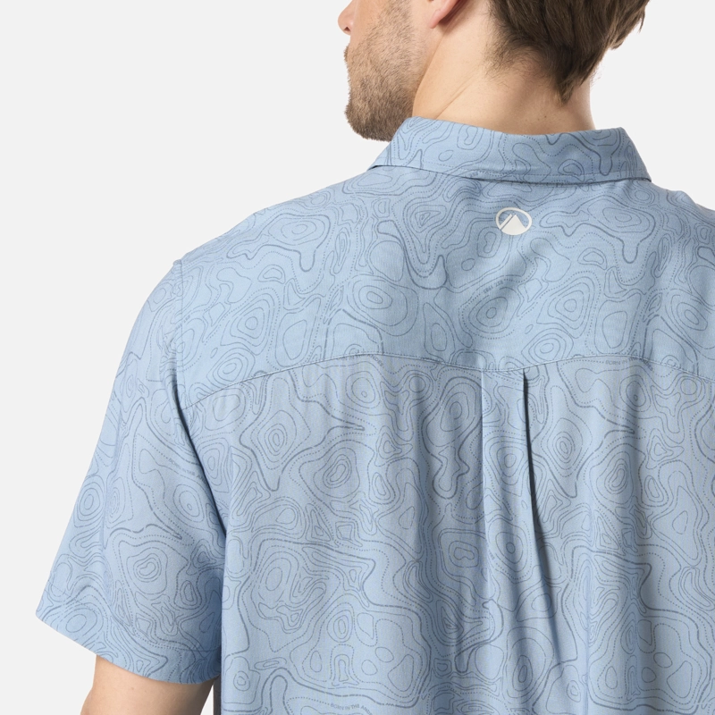 CAMISA HOMBRE SEASIDE SHORT SLEEVE SHIRT PRINT AZUL PIEDRA LIPPI V26 - 5