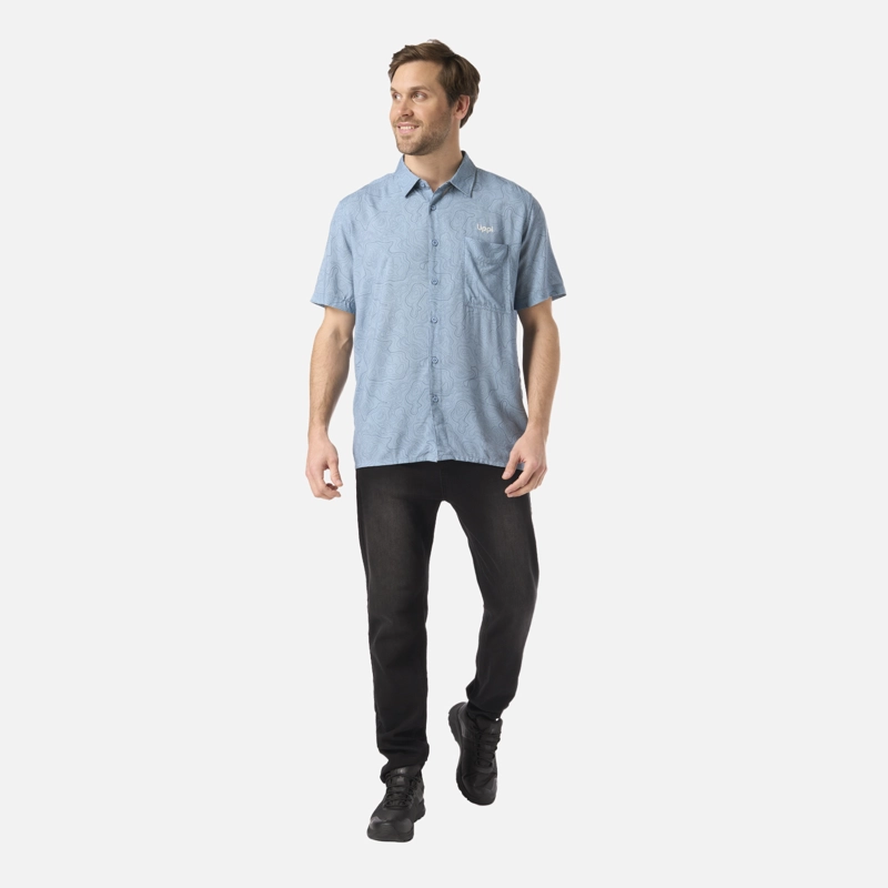 CAMISA HOMBRE SEASIDE SHORT SLEEVE SHIRT PRINT AZUL PIEDRA LIPPI V26 - 6