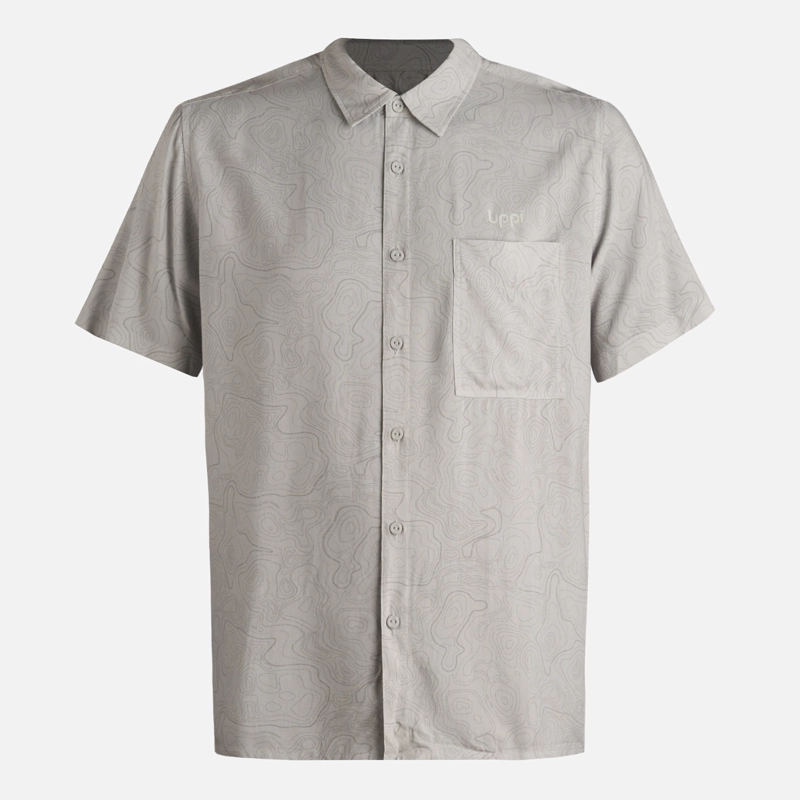 CAMISA HOMBRE SEASIDE SHORT SLEEVE SHIRT PRINT GRIS CLARO LIPPI V26 - 7