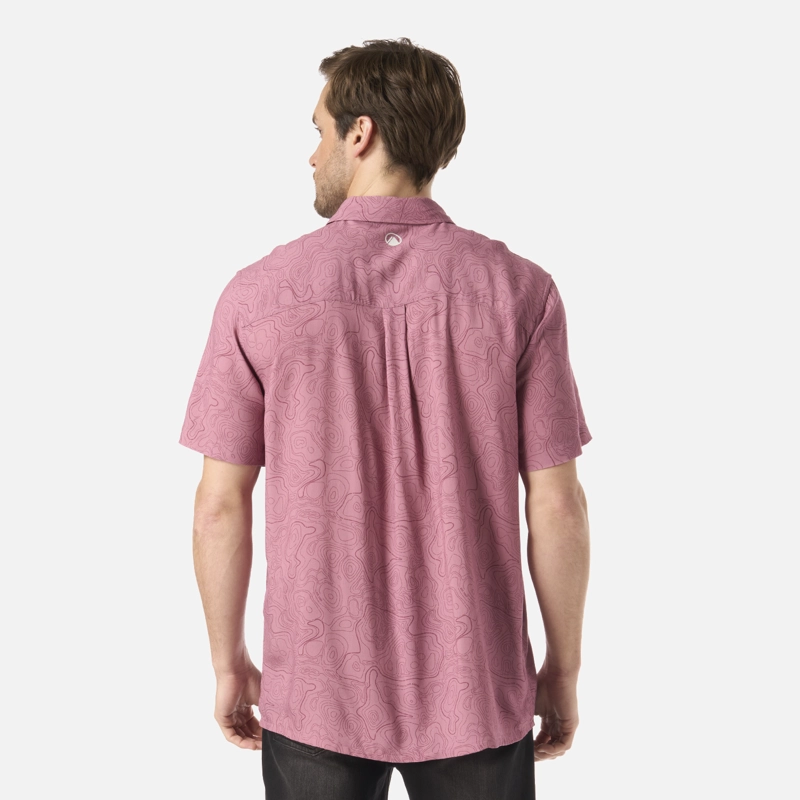 CAMISA HOMBRE SEASIDE SHORT SLEEVE SHIRT PRINT ROSA OSCURO LIPPI V26 - 3